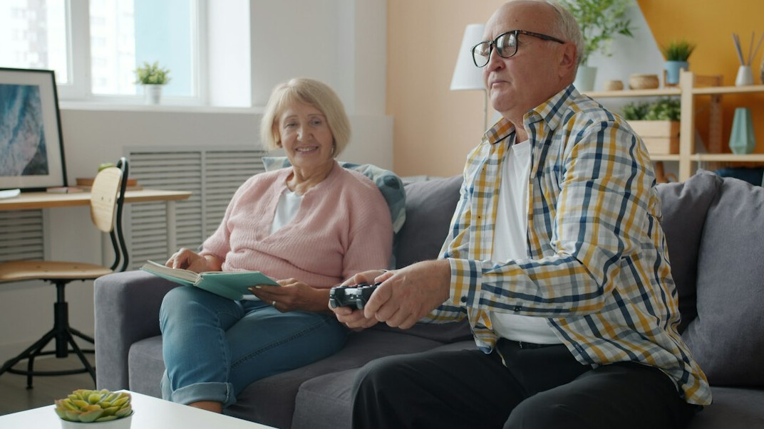 couple arguing in living room