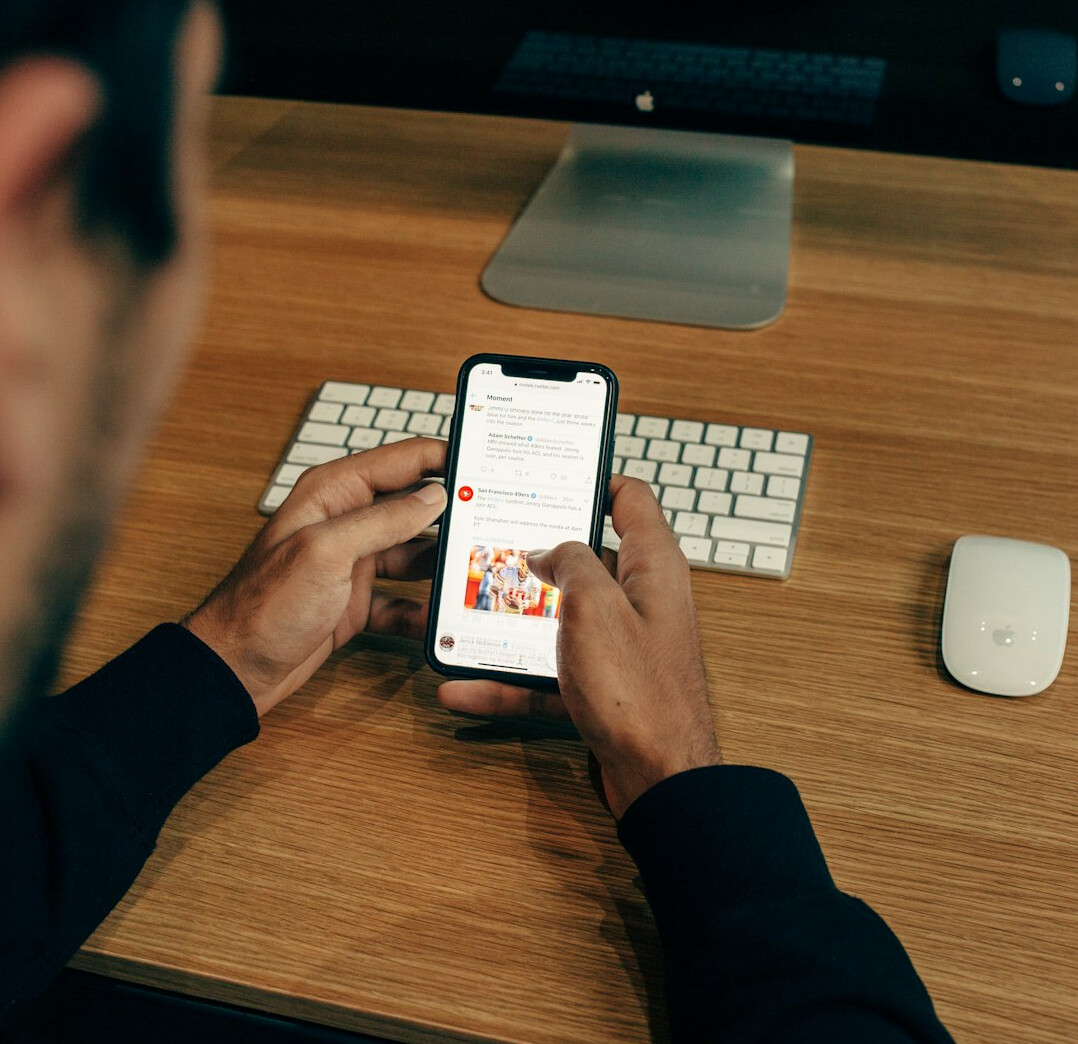 person checking anonymous email