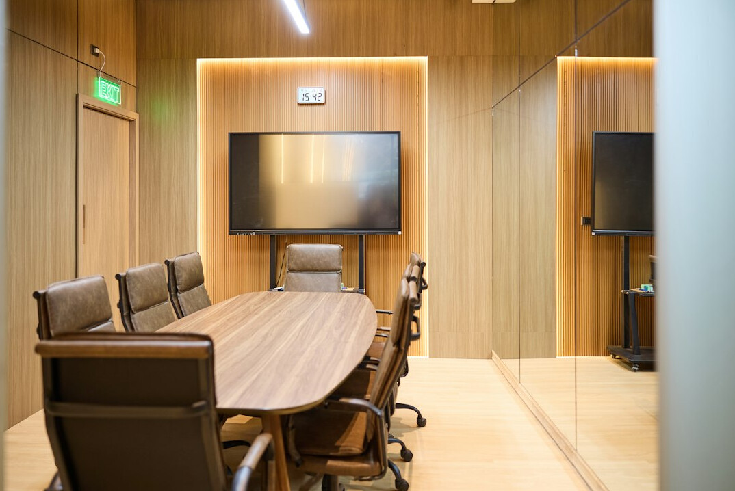 corporate boardroom meeting